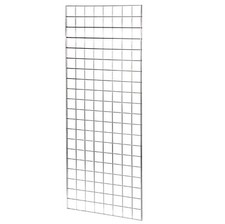 GRIDWALL PANEL 5FT x 2FT CHROME SHOP DISPLAY WITH 20 x 6" EURO HOOKS (E3+J27A)