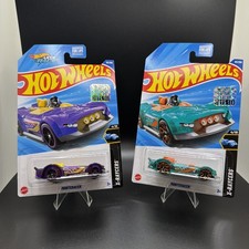 2025 FACTORY SEALED Hot Wheels ' Monteracer Teal & Purple Long Card - Lot Of 2