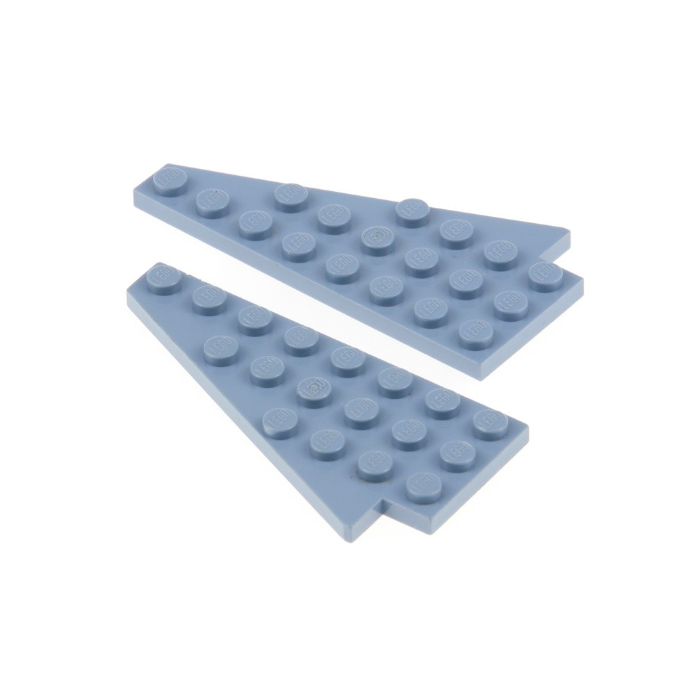 2X Lego Wing Plate 8X4 Sand Gray Right Left With Studs Notch 3933 3934