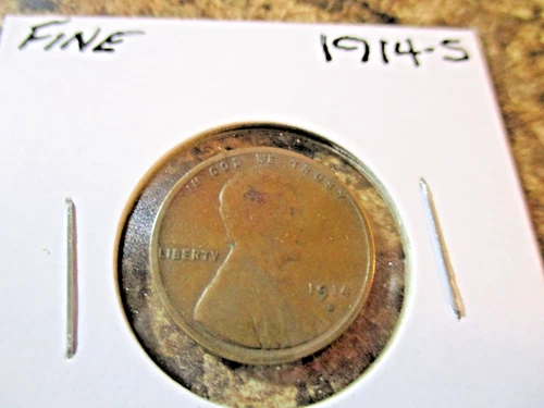 1914-S LINCOLN WHEAT CENT FINE      D5