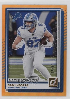 2025 Panini Donruss Jersey Number 73/87 Sam LaPorta #293 1ny5