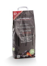 LotusGrill Buchen-Holzkohle 2,5 kg Speziell entwickelt raucharmen Holzkohlegrill