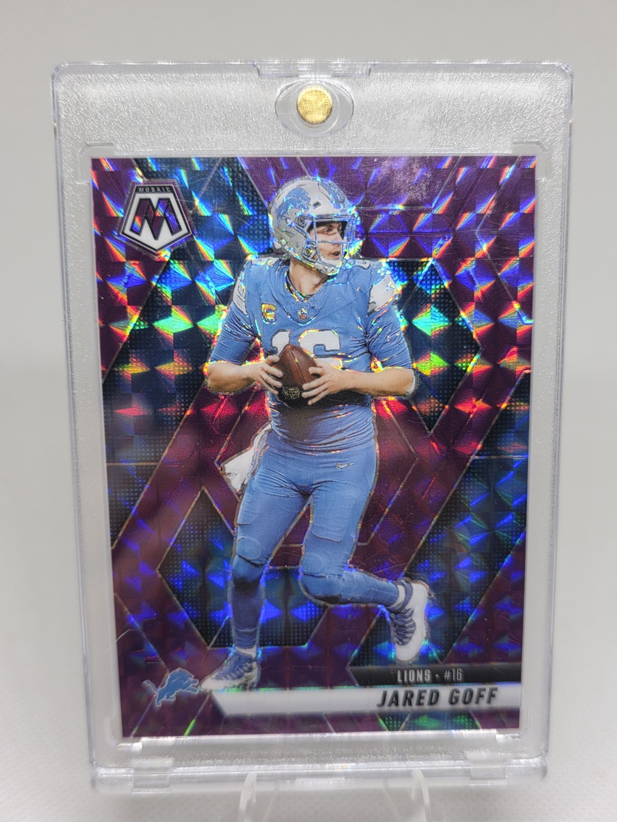 2025 Panini Mosaic - Jared Goff #194 Purple Mosaic Prizm /49