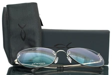 BLACKFIN BF947 Aero Fishbourne 1409 Black Silver Mens Eyeglasses 58-20-140 B:47