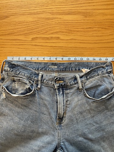 Old Navy Straight Built-In Flex Jeans Herren 34x32 Blau Denim Distressed - Bild 4 von 12
