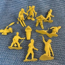 Vintage Marx 1950 s Alaska Yellow Eskimo Action Play Toy Lot of 10 READ