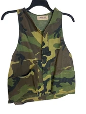 Ranger Hunting Vest Mens Medium Camo Utility Game Pockets Zip Back Pouch Mesh