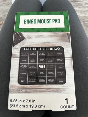 BINGO MOUSE PAD Fun Conference Call Desk Decor Festive Voice New Sealed