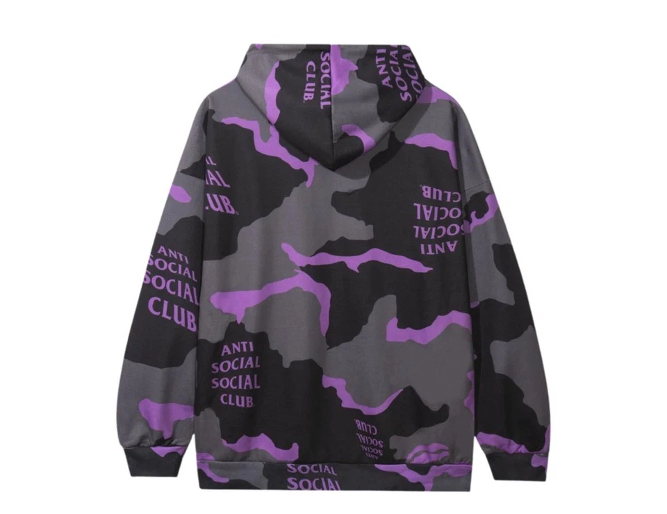 Anti Social Social Club Cotton Candy Black Camo Hoodie - Size XXL - Image 2 of 4