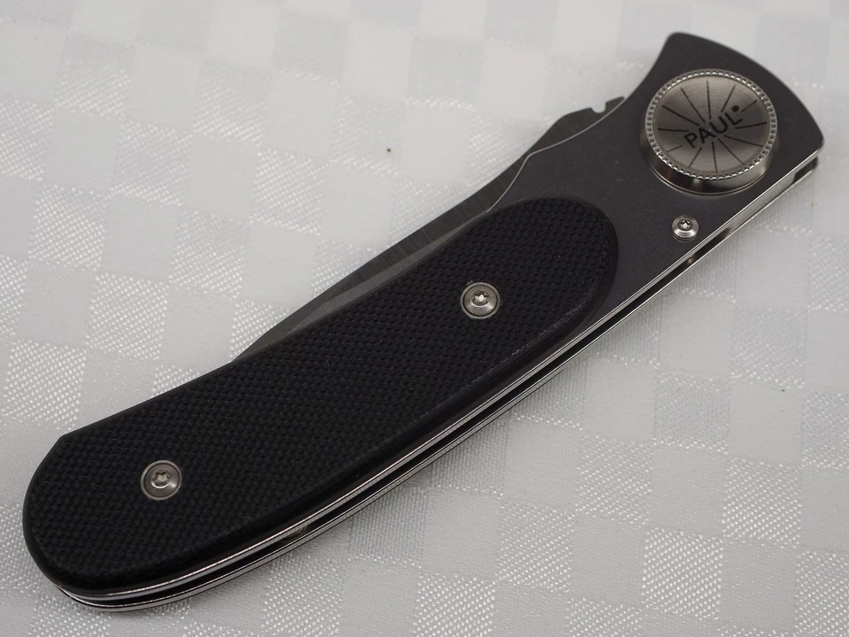 Cuchillo Lobo Solitario - Paul Prankster Mango Negro - Navaja de Bolsillo - Excelente Estado Foto 4 de 4