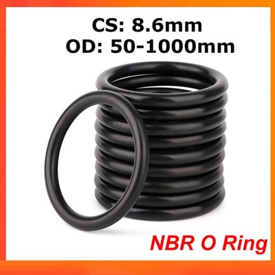 CS 8.6mm Nitrile Rubber O-Ring NBR O Rings Oil Sealing Seal Gasket OD 50-1000mm