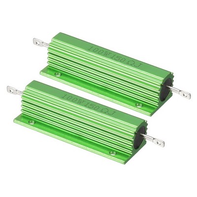 100W,150Ohm,Aluminiumgehäusewiderstand,2stk,Widerstand mit Aluminiumgehäuse,grün