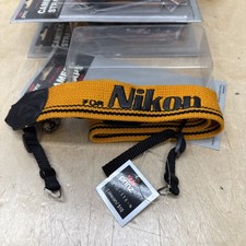 Vintage Nikon Camera Strap Yellow/ Black 1 1/...