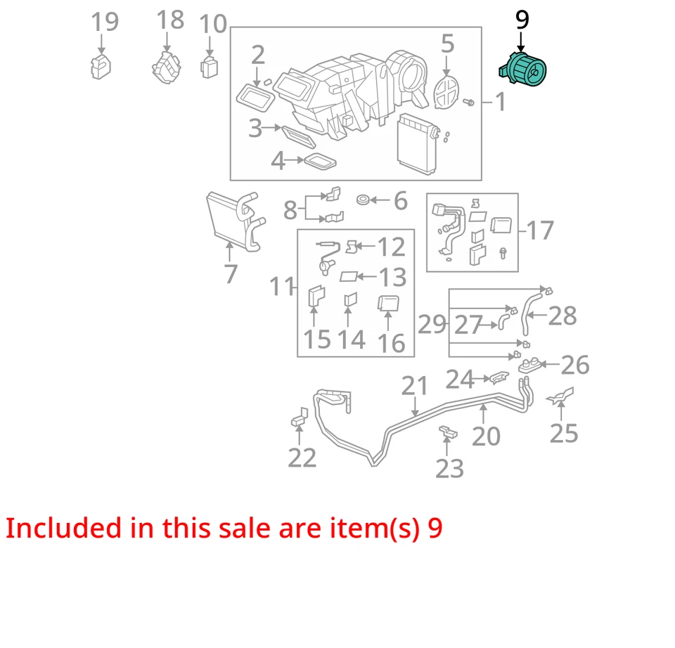 Acura MDX 2008 calentador aire acondicionado motor fabricante de equipos originales 137 k millas - LKQ380966232 Foto 4 de 4