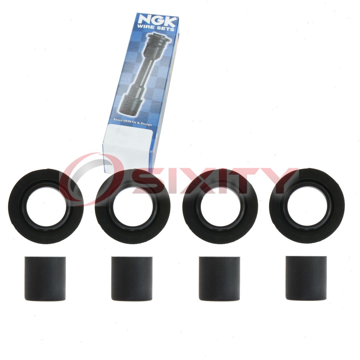 4 pc NGK Ignition Coil Boots for 2003-2012 Honda Accord 2.4L L4 Direct Spark jk