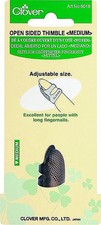 Clover Metal Open-Sided Thimble, Medium Medium, multi-colored