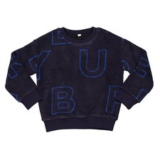 Burberry Kids Edgar Scattered Logo Fleece Sweatshirt, Size 10Y