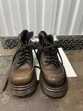 Vintage 90s Dr Martens 8572 Brown Leather Boots Made in England Women  s US6 UK 4
