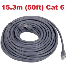 Image of Cat6 or Cat6a Ethernet Cable RJ45 UTP Network Lead (10.7m or 15.3m or 22.9m)