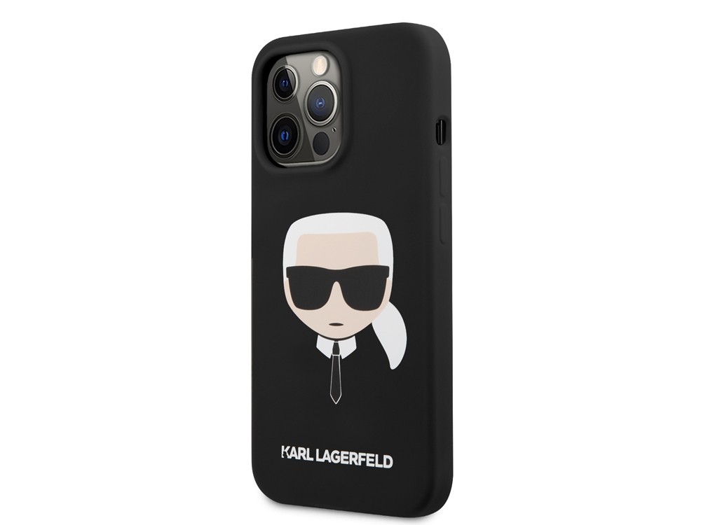 Karl Lagerfeld, Cover per iPhone 14 Pro Max Karl’s Head, Nero