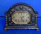 ANTIQUE 1927LUX IMPERIAL BRONZE METAL MANTLE CLOCK USA  — photo 1