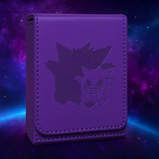 👾Pokemon Gengar Toploader Deck Box – Magnetic Closure | Card Storage Organizer✨