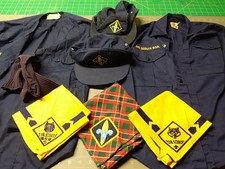 Vintage Cub Scout Uniform Lot. Shirts, Pants, Neckerchiefs, Belt
