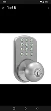MiLocks Entry Door Knob Keyless Keypad Locks Metal Stainless Steel Satin Nickel