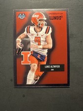 Topps 2025 Bowman Chrome Luke Altmyer Illinois Fighting Illini Football #55AV-7