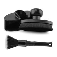 2pcs Car Tire Shine Applicator Large Vegan Tire Shine Brush Automotive black