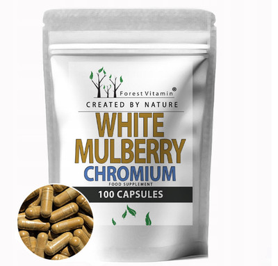 Weiße Maulbeere 500mg - 100 Kapseln - Maulbeerblätter Extrakt - Forest Vitamin