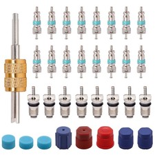 TWTADE 33PCS Air Conditioning Valve Core Kit Car A/C R12 R134a 33PCS, B-33PCS