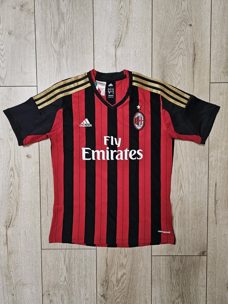 AC MILAN 2013 2014 HOME FOOTBALL SHIRT SOCCER JERSEY BOYS 11-12Y