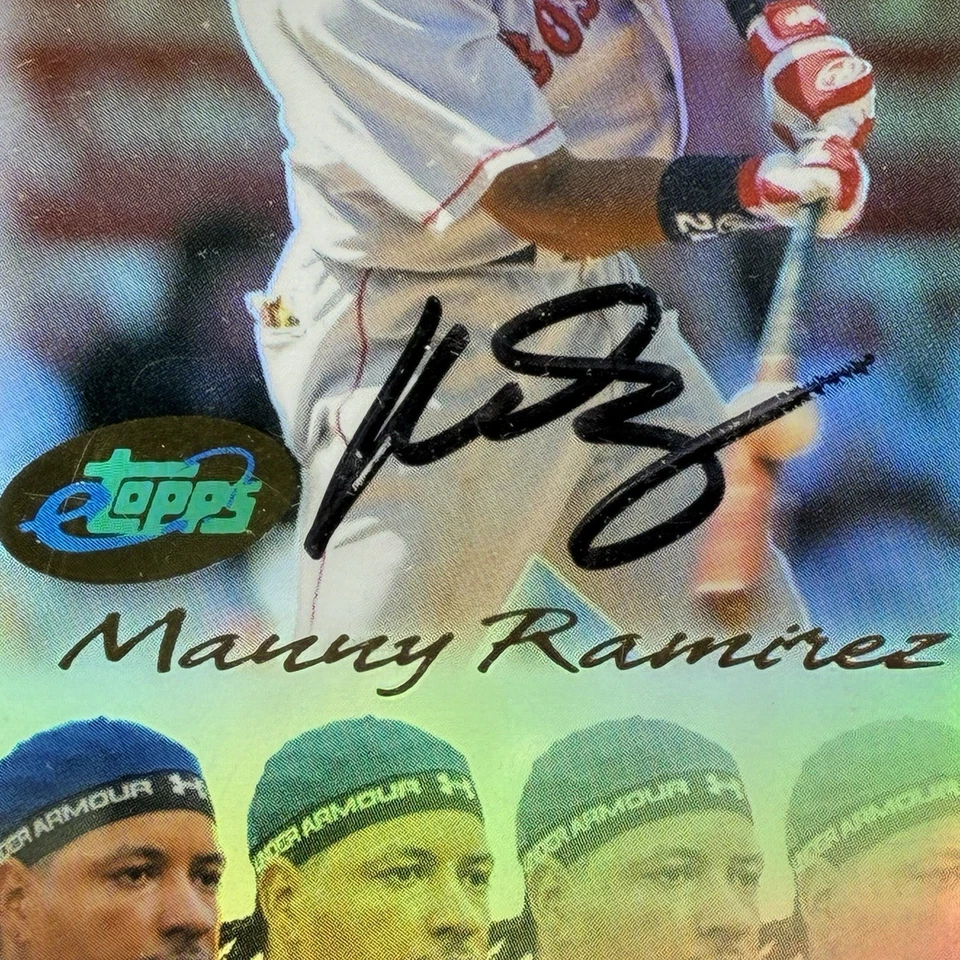 Manny Ramirez Autograph On Card 2004 Boston Red Sox eTopps #69 /105 - Image 2 of 3