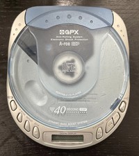 Vintage GPX Portable CD Player 40 Second ESP, Dynamic Bass C3948BI-E1 Tested