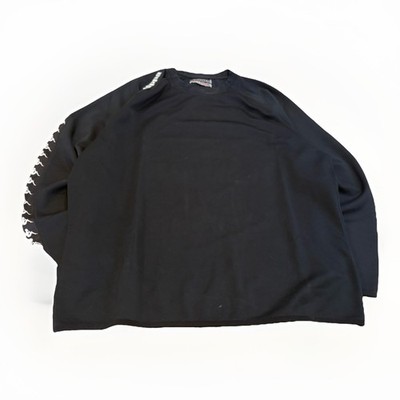 Kappa Long Sleeve Shirt Size 2XL Black Sweatshirt Y2K Activewear