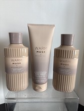 3 Bath And Body Works Warm Musk Body Cream Body Wash Shower Gel