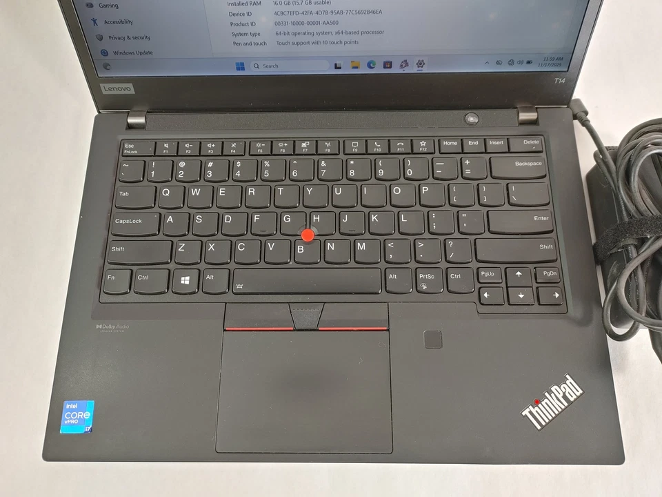 Lenovo ThinkPad T14 Gen 2 Core I7-1185G7 3.00 GHz 16 GB 256 GB NVMe Windows 11 - Imagen 3 de 4