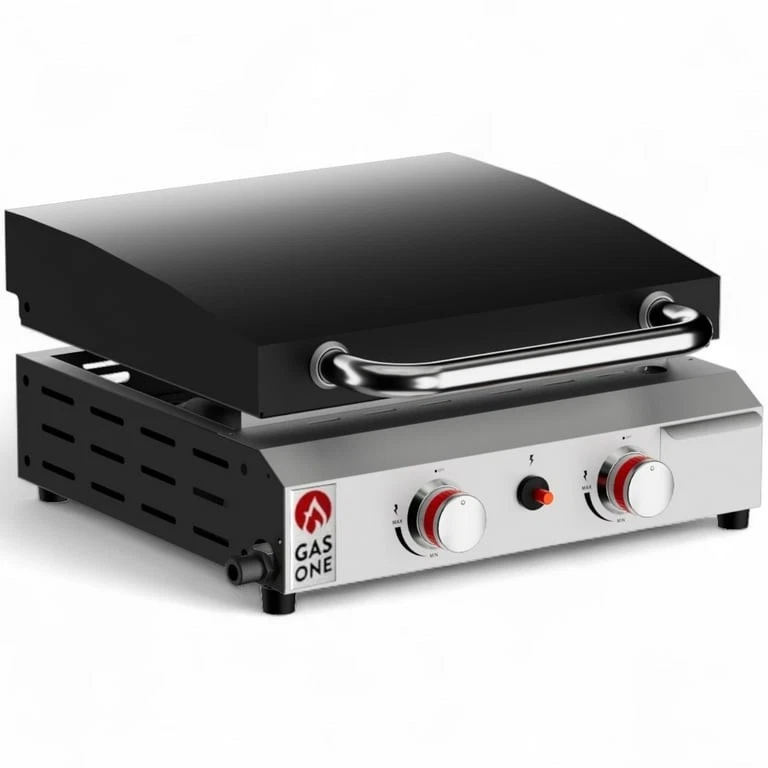 GasOne 2 Burner Flat Top Gas Grill with Cover