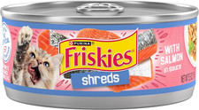 Purina Friskies Shreds with Salmon in Sauce Wet Cat Food - (Pack of 24) 5.5 Oz. 3.47 per gallon