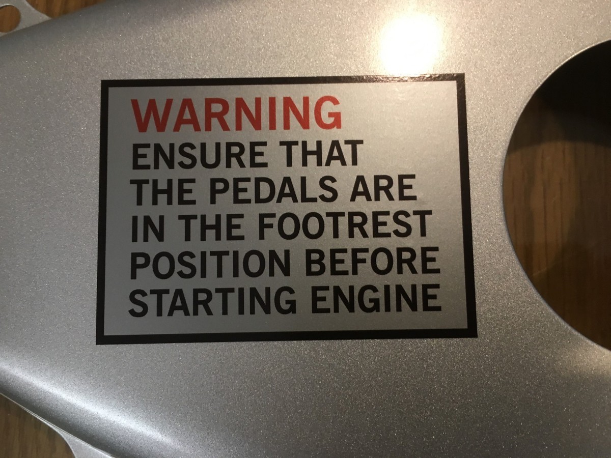 YAMAHA FS1E FS1 FS1E SS Pedal cover Warning Decal / Stickers