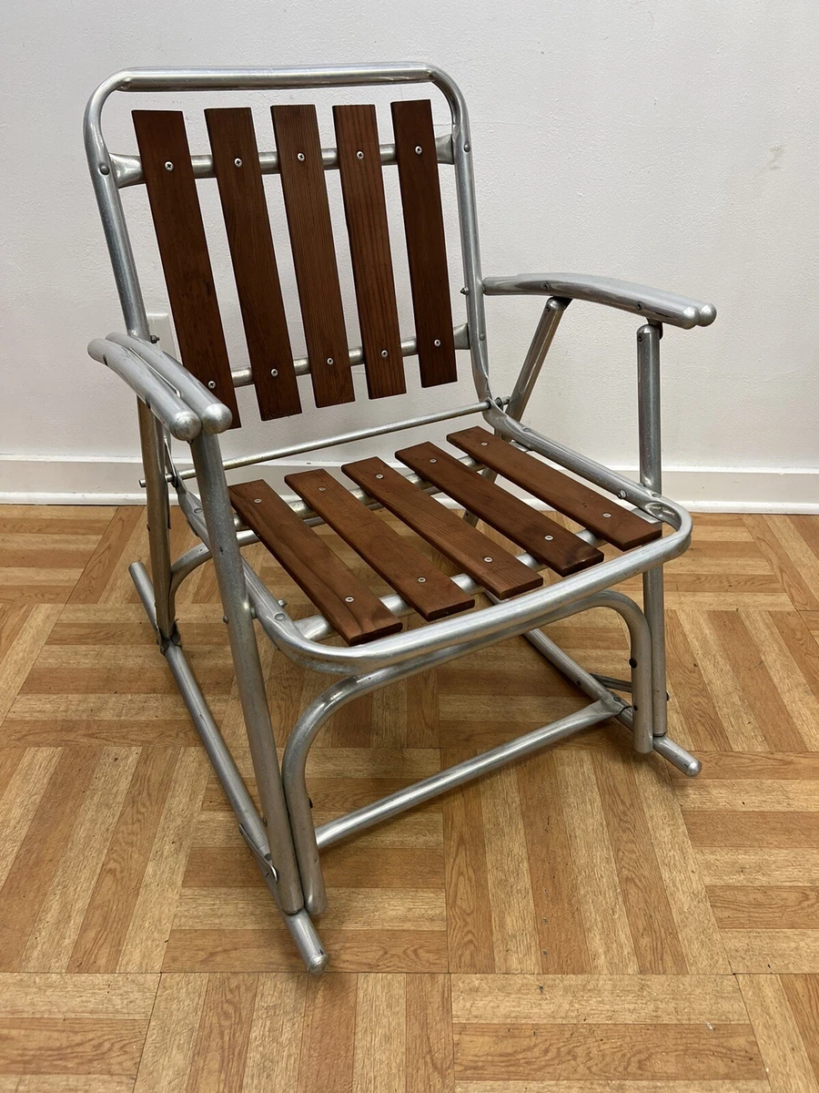Vintage aluminum rocking chair sale