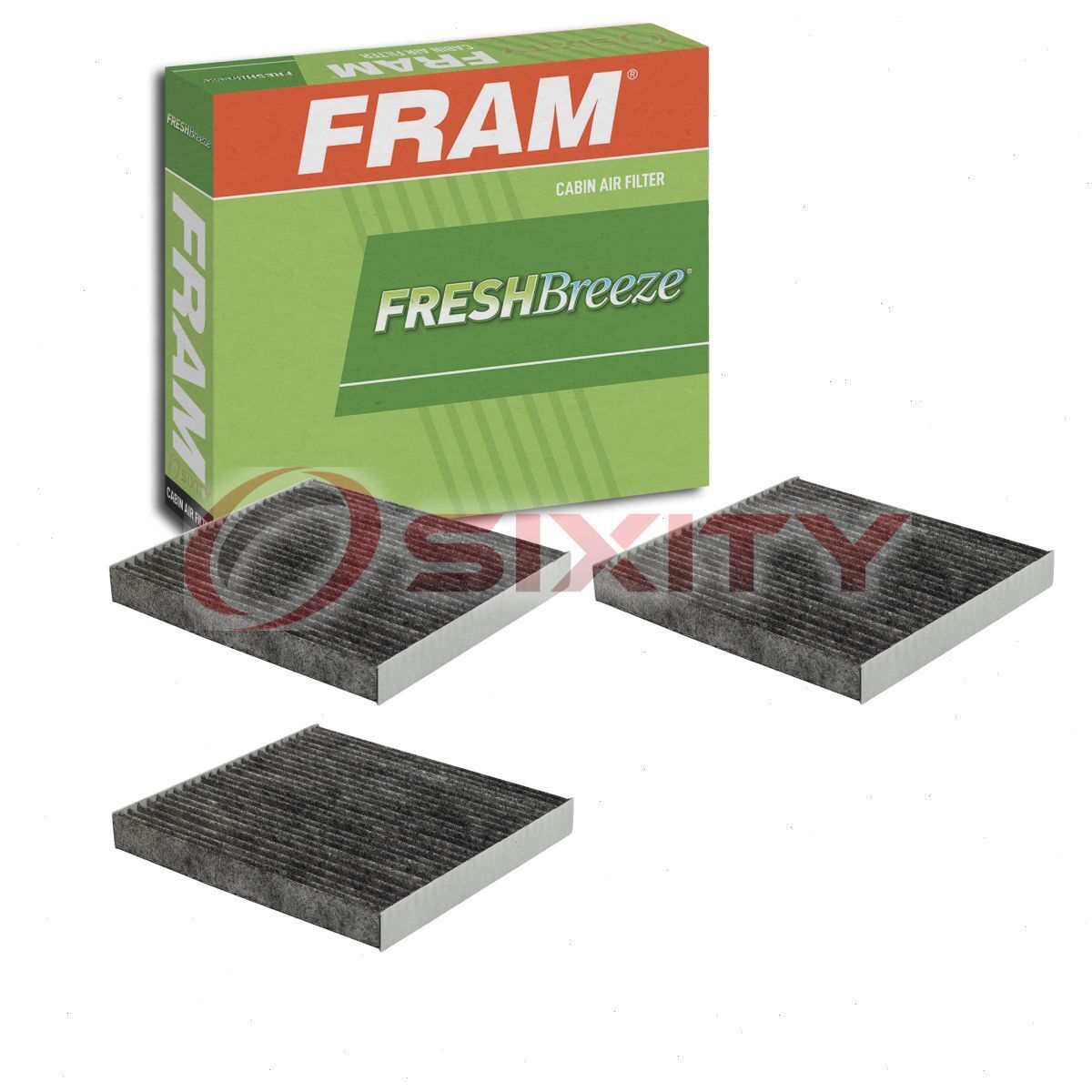 3 pc FRAM Fresh Breeze CF11671 Cabin Air Filters for WP842 RA-85 PO-5692 ty