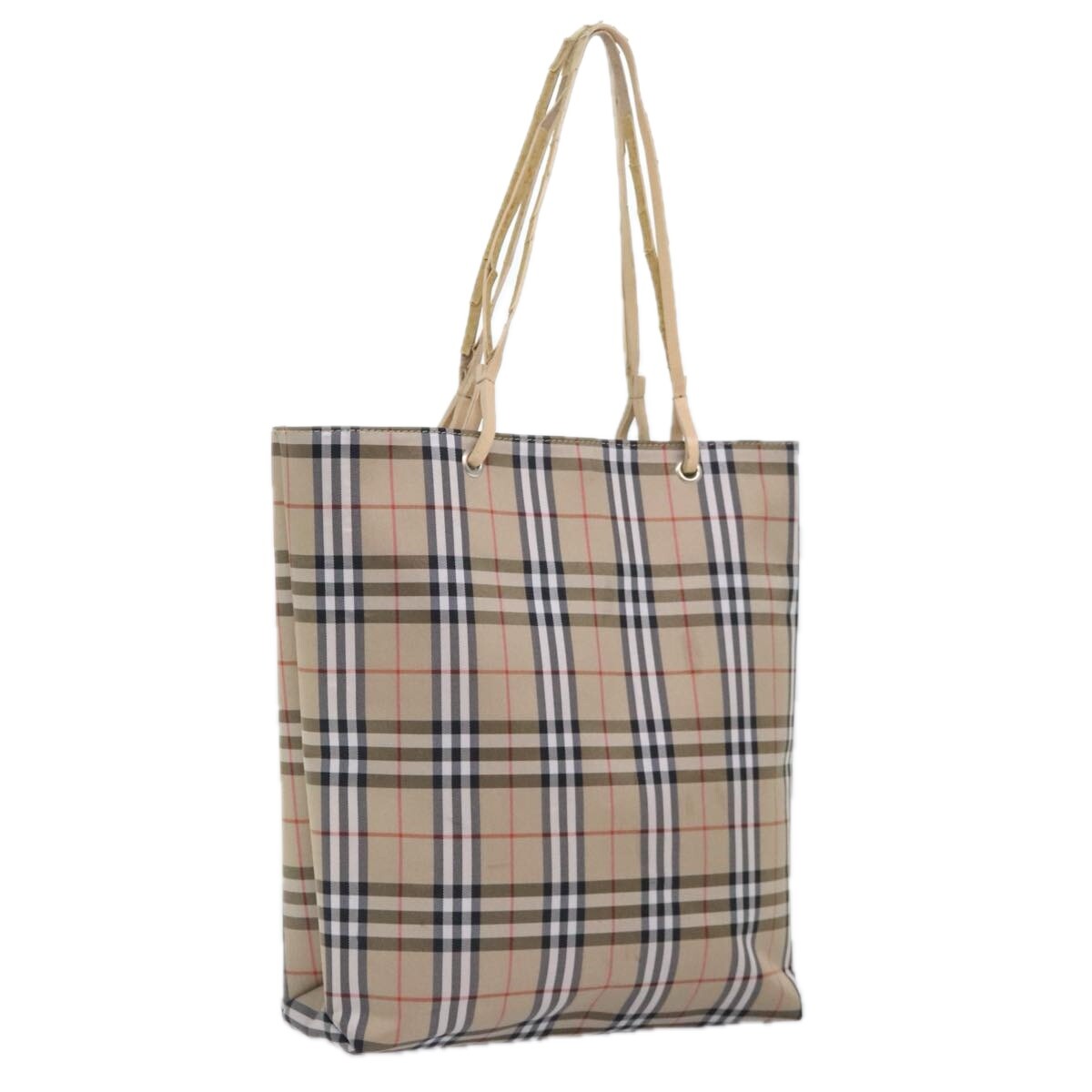 BURBERRY Nova Check Tote Bag Nylon Beige Auth 90284 | eBay