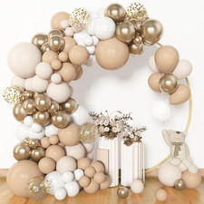 Amandir 153Pcs White Sand Balloon Garland Arch Kit, Different Sizes 18 12 10 5 I