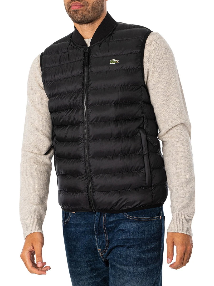 Lacoste Men s Logo Puffer Gilet Black eBay