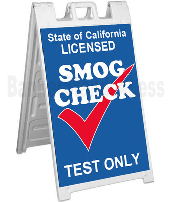 Test Only Sign Signicade A-Frame Sign Sidewalk Pavement Sign - SMOG CHECK TEST ONLY | eBay