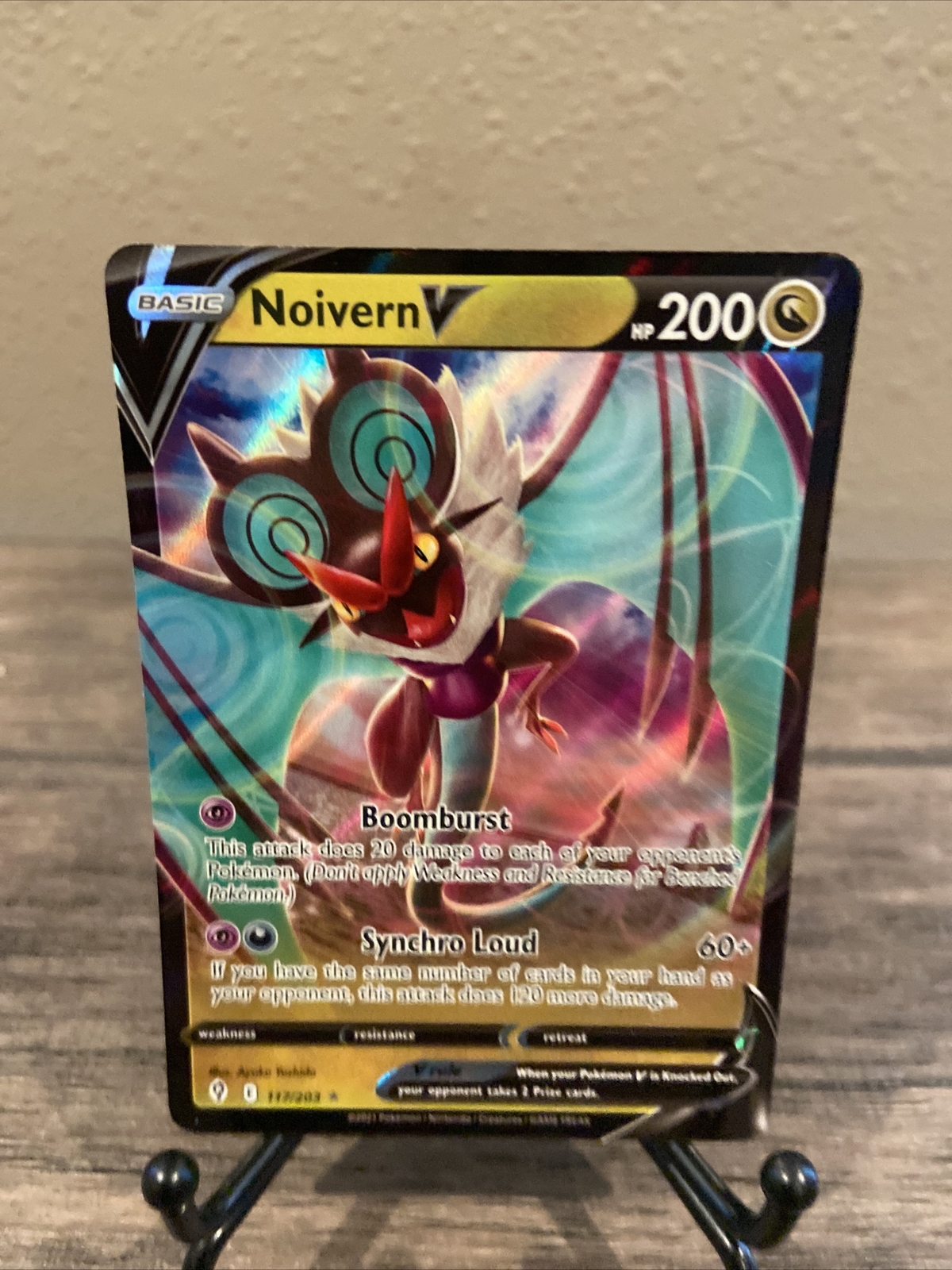 Pokémon TCG Noivern V Evolving Skies 117/203 Holo Ultra Rare-NM!!