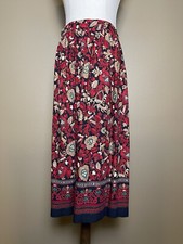 Vintage Southern Lady Patterned Midi Skirt