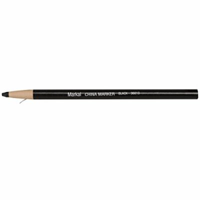 Markal Paper Wrapped China Marker, Black (Pack of 12)